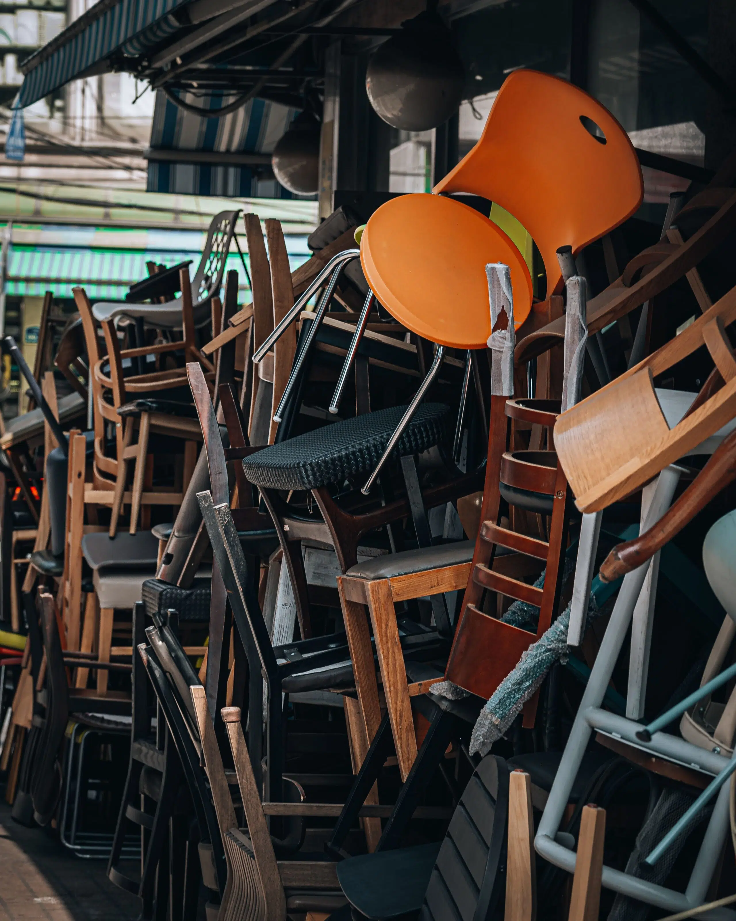 chaises recyclées